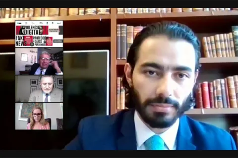 Captura de pantalla de la sesión virtual
