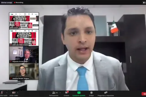 Captura de pantalla de la sesión virtual