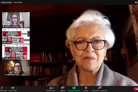 Captura de pantalla de la sesión virtual