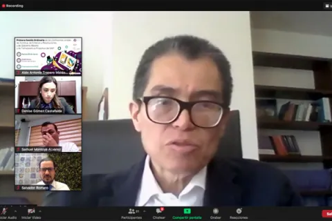 Captura de pantalla de la sesión virtual