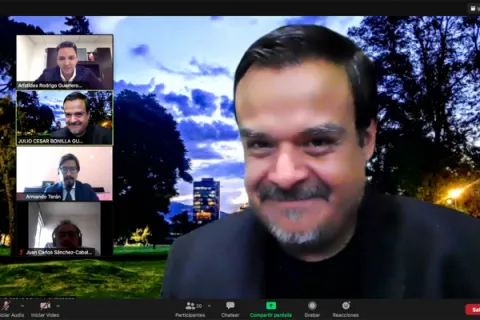 Captura de pantalla de la sesión virtual
