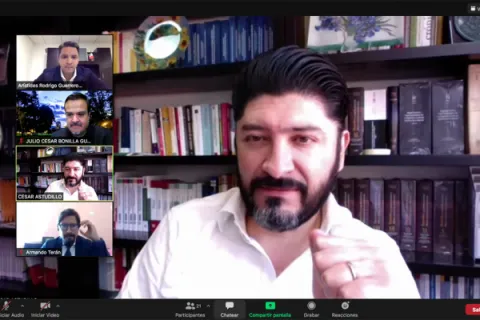 Captura de pantalla de la sesión virtual