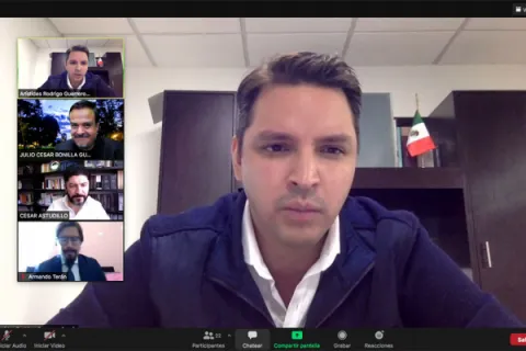 Captura de pantalla de la sesión virtual