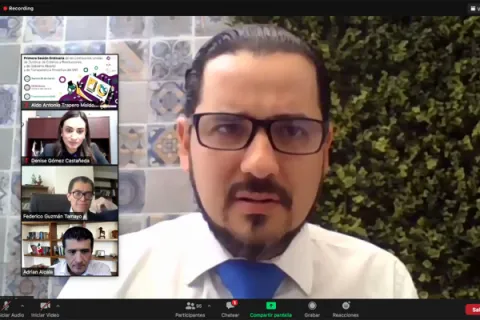 Captura de pantalla de la sesión virtual
