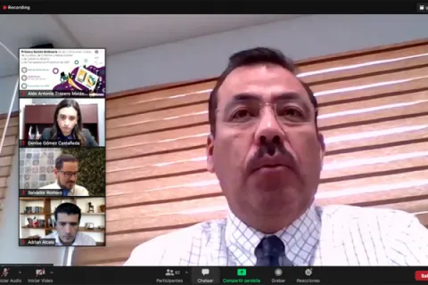 Captura de pantalla de la sesión virtual