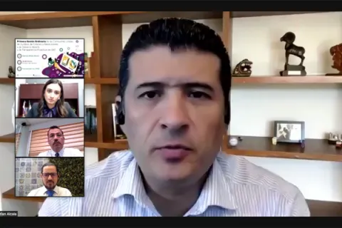 Captura de pantalla de la sesión virtual