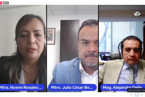 Captura de pantalla de la sesión virtual