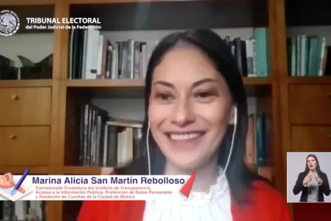 Captura de pantalla de la sesión virtual