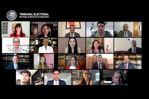 Captura de pantalla de la sesión virtual
