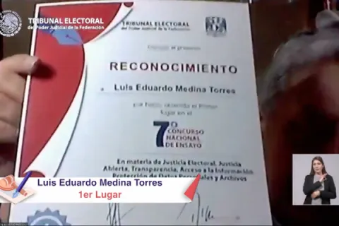 Captura de pantalla de la sesión virtual
