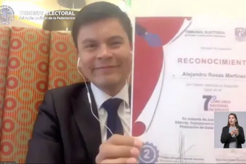 Captura de pantalla de la sesión virtual