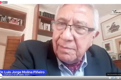 Captura de pantalla de la sesión virtual