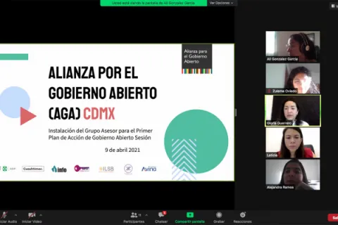 Captura de pantalla de la sesión virtual