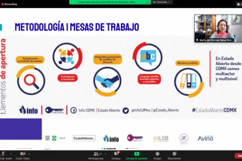 Captura de pantalla de la sesión virtual