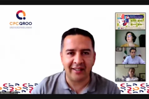 Captura de pantalla de la sesión virtual