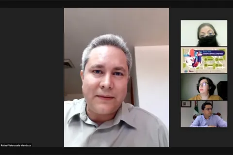 Captura de pantalla de la sesión virtual