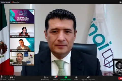 Captura de pantalla de la sesión virtual