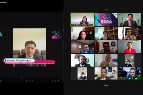 Captura de pantalla de la sesión virtual