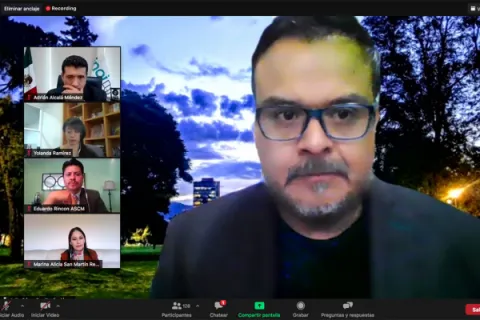 Captura de pantalla de la sesión virtual