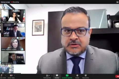 Captura de pantalla de la sesión virtual