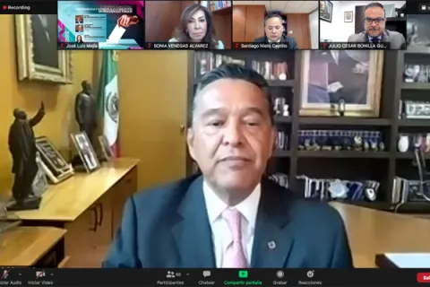 Captura de pantalla de la sesión virtual