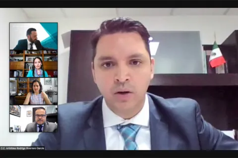 Captura de pantalla de la sesión virtual