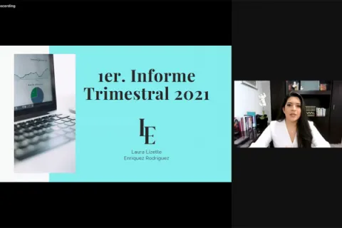 Captura de pantalla de la sesión virtual