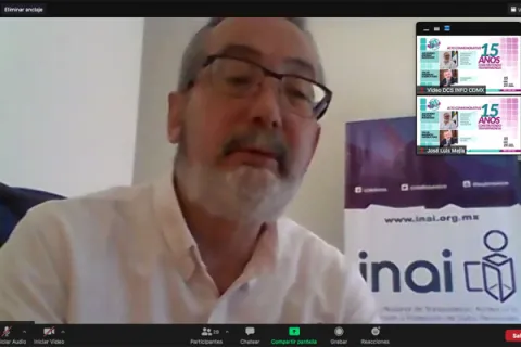 Captura de pantalla de la sesión virtual