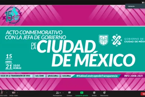 Captura de pantalla de la sesión virtual