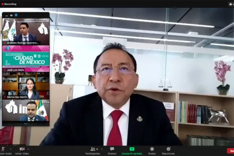 Captura de pantalla de la sesión virtual