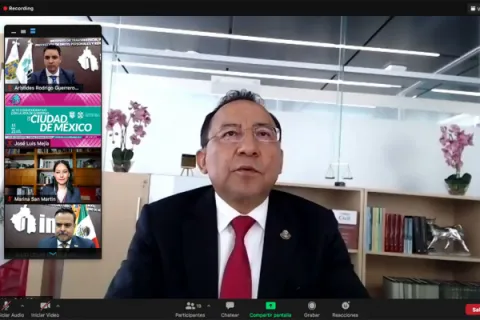 Captura de pantalla de la sesión virtual