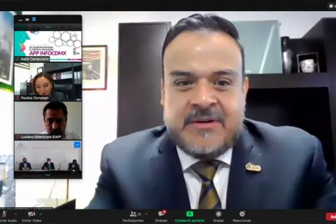 Captura de pantalla de la sesión virtual
