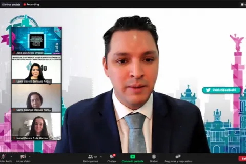 Captura de pantalla de la sesión virtual