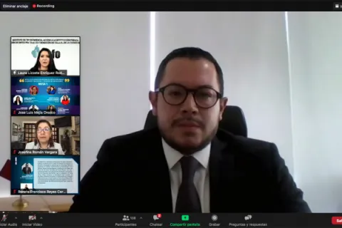 Captura de pantalla de la sesión virtual