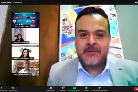 Captura de pantalla de la sesión virtual