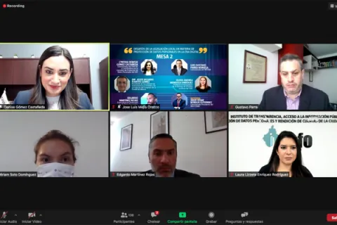 Captura de pantalla de la sesión virtual