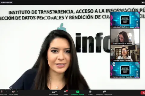 Captura de pantalla de la sesión virtual