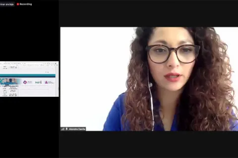 Captura de pantalla de la sesión virtual