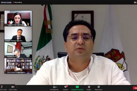Captura de pantalla de la sesión virtual
