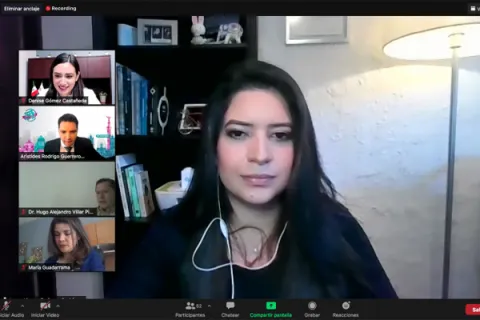 Captura de pantalla de la sesión virtual