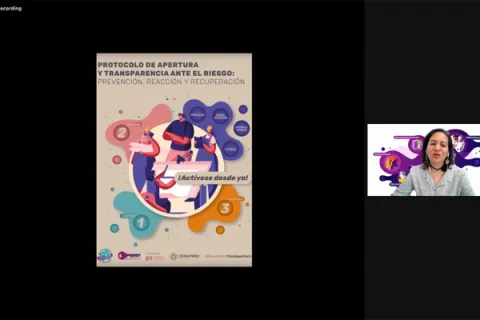 Captura de pantalla de la sesión virtual