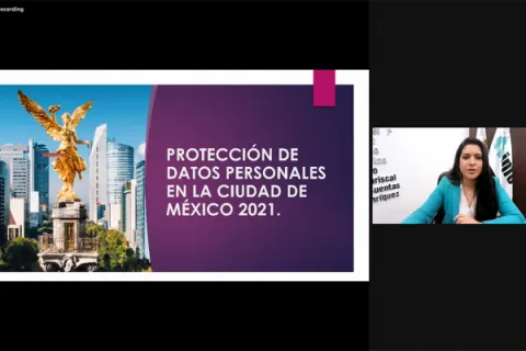 Captura de pantalla de la sesión virtual