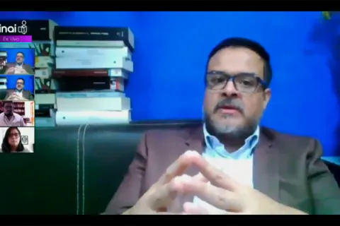 Captura de pantalla de la sesión virtual