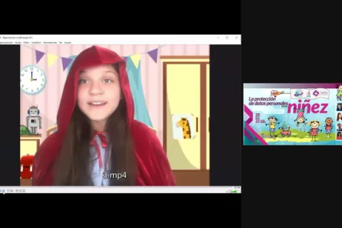 Captura de pantalla de la sesión virtual