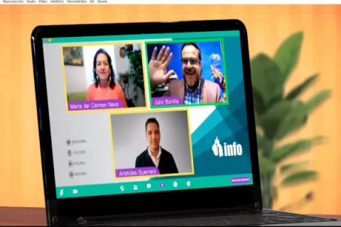 Captura de pantalla de la sesión virtual