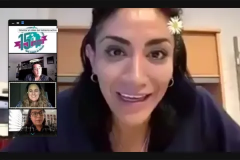 Captura de pantalla de la sesión virtual