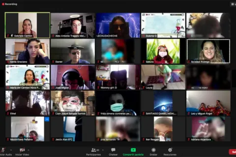 Captura de pantalla de la sesión virtual