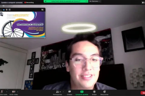 Captura de pantalla de la sesión virtual