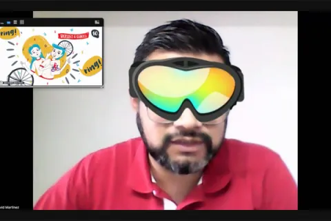 Captura de pantalla de la sesión virtual