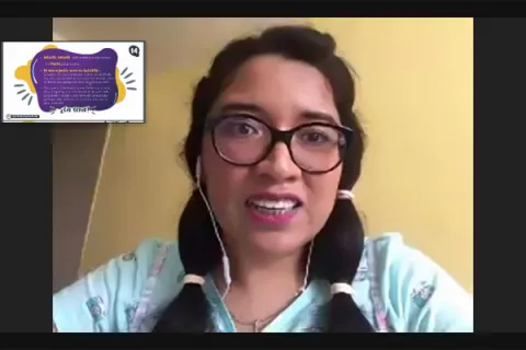 Captura de pantalla de la sesión virtual